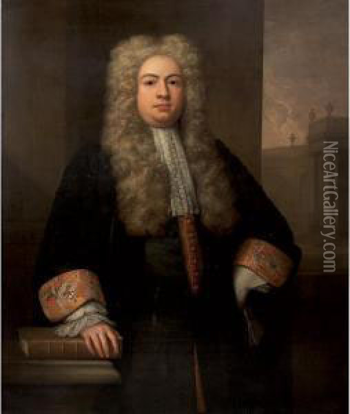 Portrait Of Lord Chief Justice Robert Raymond Oil Painting - Jan van der Vaart