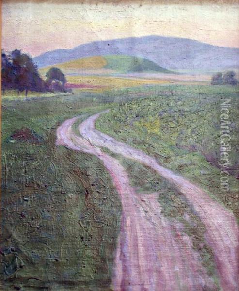Le Chemin Oil Painting - Raphael-Leon Leguilloux