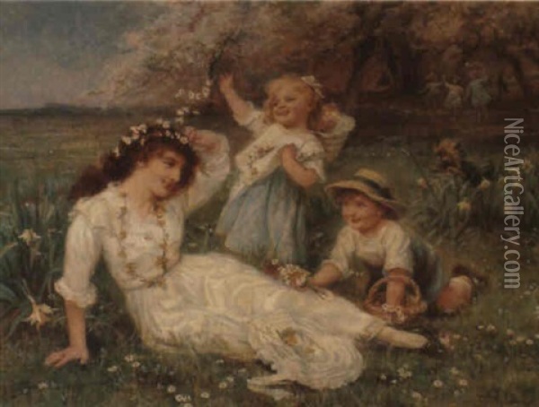 The Merry Month Of May Oil Painting - Frederick Morgan
