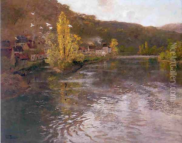 Dordogne Oil Painting - Fritz Thaulow