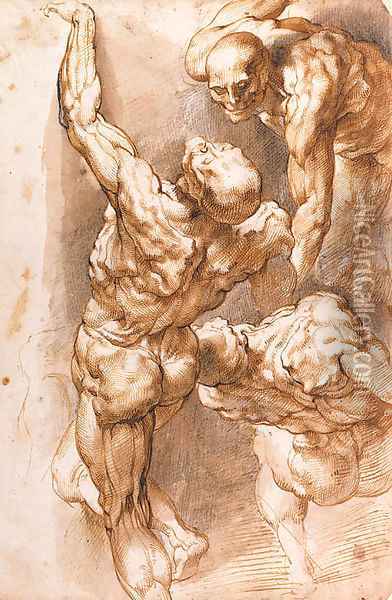 Anatomical studies Three nudes Oil Painting - Peter Paul Rubens