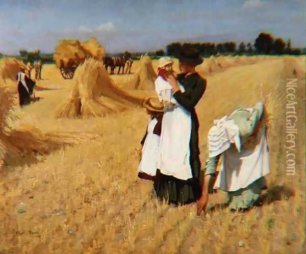 The Gleaners Oil Painting - Alexander Mann