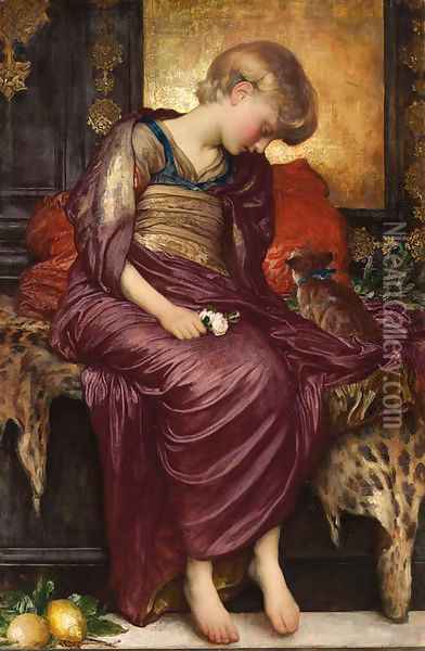 Kittens Oil Painting - Lord Frederick Leighton