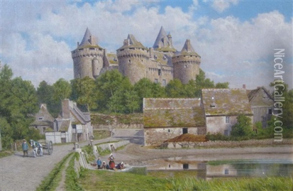 Chateaubriand - Combourg Near Dinan Oil Painting - John Mulcaster Carrick