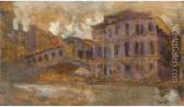 The Rialto Bridge And Palazzo Camerlenghi Oil Painting - Walter Richard Sickert
