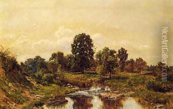 Landscape, Morning Oil Painting - Hugh Newell