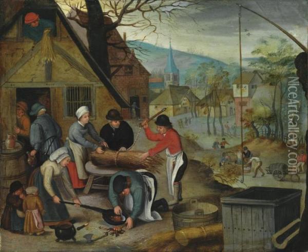 Autumn Oil Painting - Pieter The Younger Brueghel