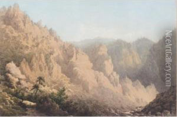 The Alps Oil Painting - Charles W. Meredith Van De Velde