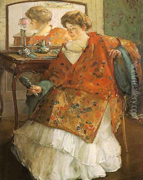 The Chinese Robe I Oil Painting - Richard Emil Miller