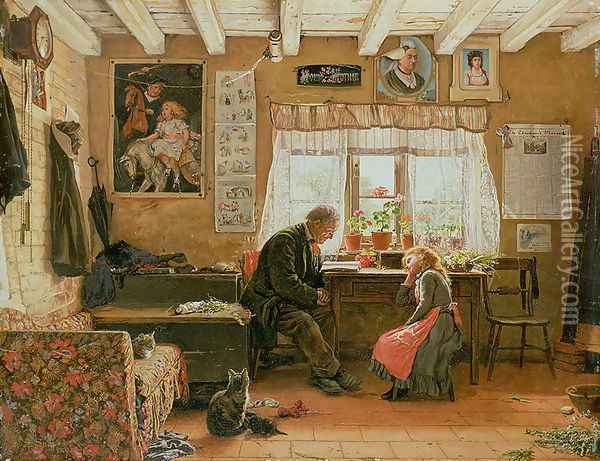 The Cottage Home, 1891 Oil Painting - William H. Snape