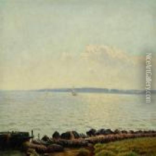 Scenery From Horsens Fjord Oil Painting - Albert Edward Wang