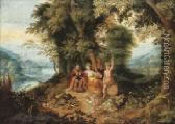 An Allegory Of The Four Seasons Oil Painting - Abraham Govaerts