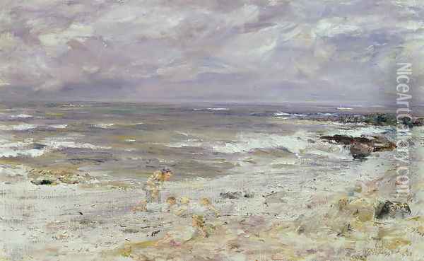 Broken Weather - Changing to Fine, 1908 Oil Painting - William McTaggart