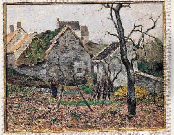 Les Chaumieres Ou Jardin Devant Le Village Oil Painting - Claude Vignon