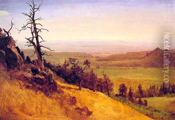 Newbraska Wasatch Mountains Oil Painting - Albert Bierstadt