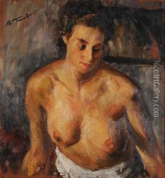 Nudo Di Donna Oil Painting - Arnaldo Tamburini