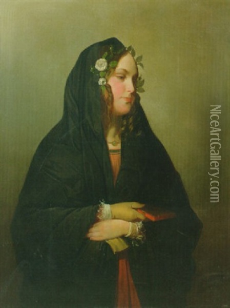 La Ragazza Religiosa Oil Painting - Friedrich von Amerling