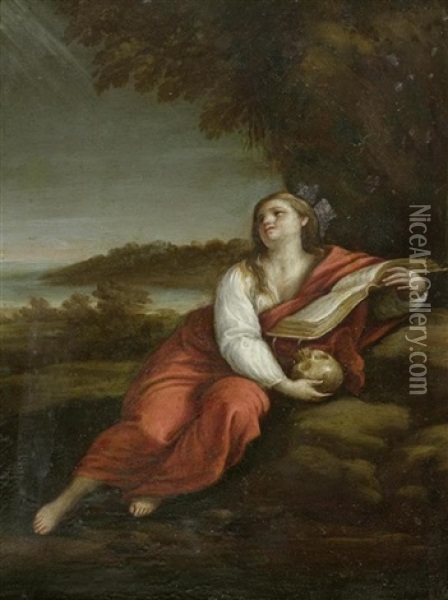 Heilige Magdalena Oil Painting - Giovanni Battista Beinaschi