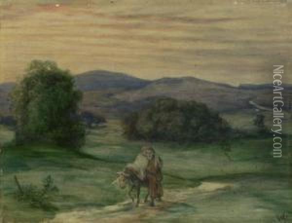 Maria Und Josef Auf Der Reise Oil Painting - Wilhelm Aug. Von Steinhausen