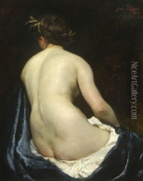 Weiblicher Ruckenakt Oil Painting - Julius von Payer