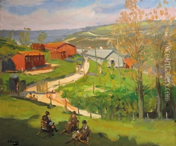 Qmaac Camp Oil Painting - John Lavery