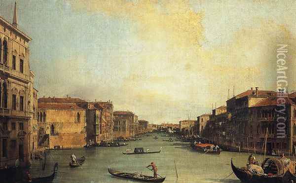 Grand Canal from the Palazzo Balbi Oil Painting - (Giovanni Antonio Canal) Canaletto