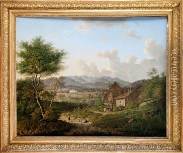 Pejzaz Idylliczny Oil Painting - Johann Jakob Dorner the Younger