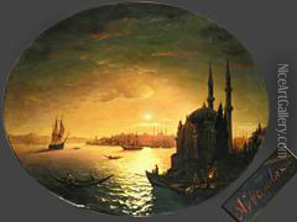 Ansicht Von Konstantinopel Oil Painting - Ivan Konstantinovich Aivazovsky