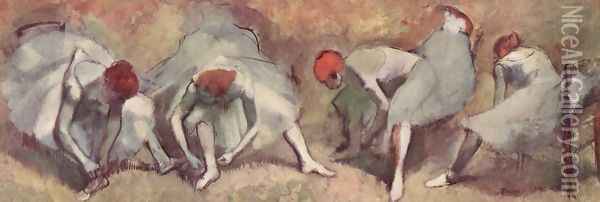 Dancers ready Oil Painting - Edgar Degas