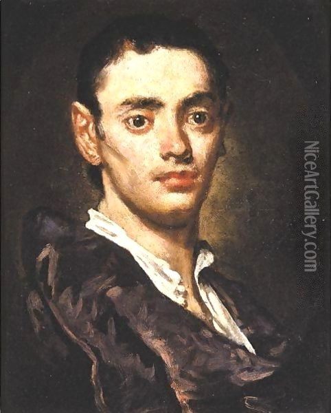 Portrait Of A Young Man Oil Painting - Vittore Ghislandi