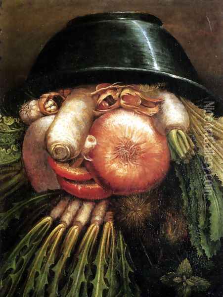 Vegetables Oil Painting - Giuseppe Arcimboldo