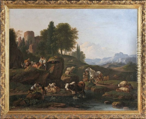 Pastorale Oil Painting - Johann Heinrich Roos