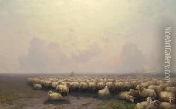 Tending The Flock Oil Painting - Ivan Konstantinovich Aivazovsky