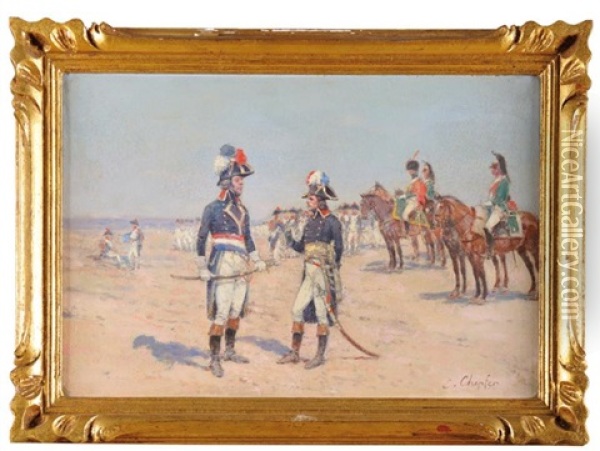Bonaparte Et Kleber Pendant La Campagne D'egypte Oil Painting - Emile Chepfer