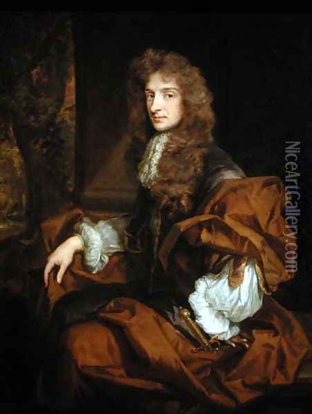 Portrait of Sir Charles Sedley 1639-1701 Oil Painting - Sir Godfrey Kneller