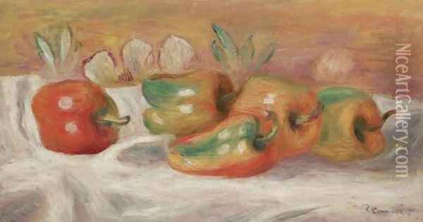 Nature morte aux poivrons Oil Painting - Pierre Auguste Renoir