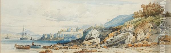 View Along The Tyne Coast Oil Painting - John Callow