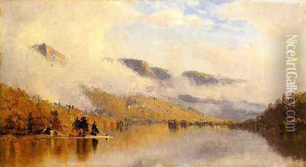 Clearing Storm over Lake George Oil Painting - Sanford Robinson Gifford