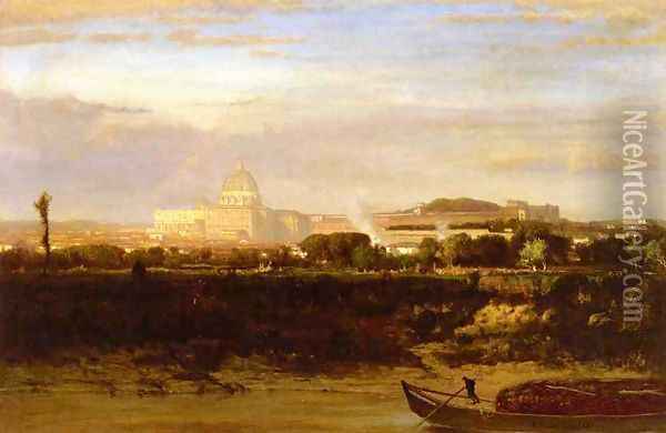 View of St. Peter's, Rome Oil Painting - George Inness