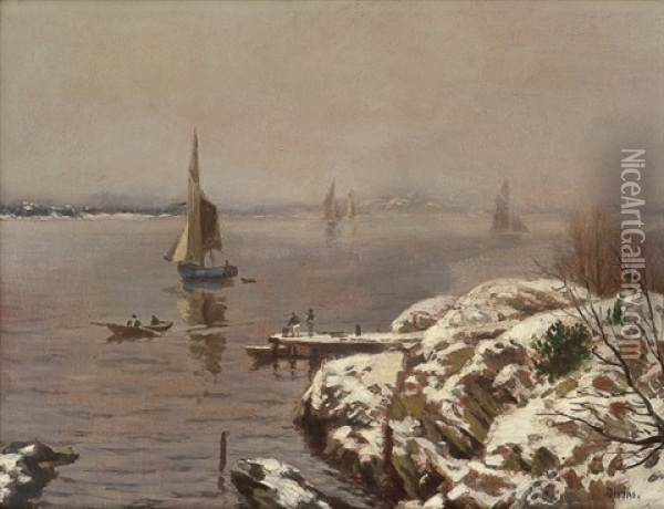 Fra Kristianiafjorden Oil Painting - Karl Edvard Diriks