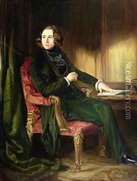 Charles Dickens 1839 Oil Painting - Daniel Maclise