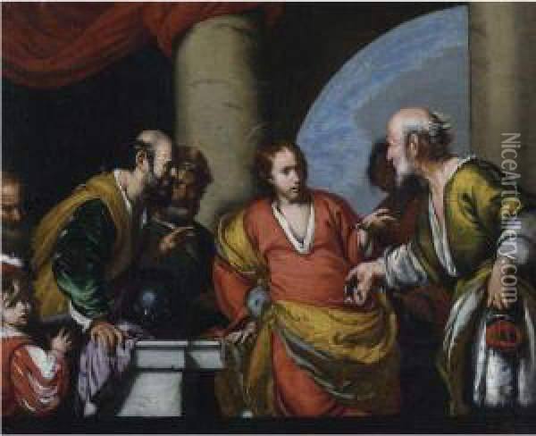 The Tribute Money Oil Painting - Bernardo Strozzi