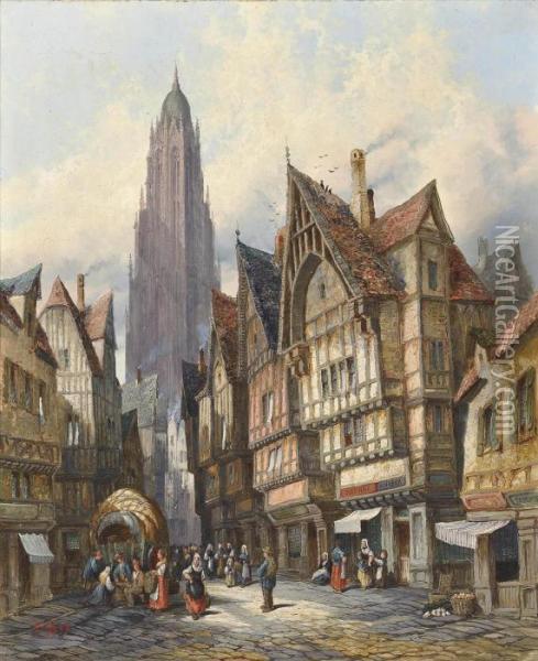 Frankfurt, Germany Oil Painting - Henry Schafer