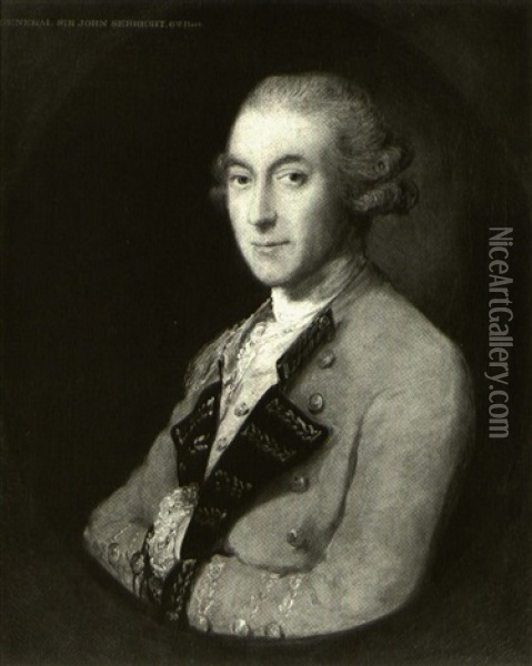 Portrait Of General Sir John Sebright, Bt. Oil Painting - Thomas Gainsborough
