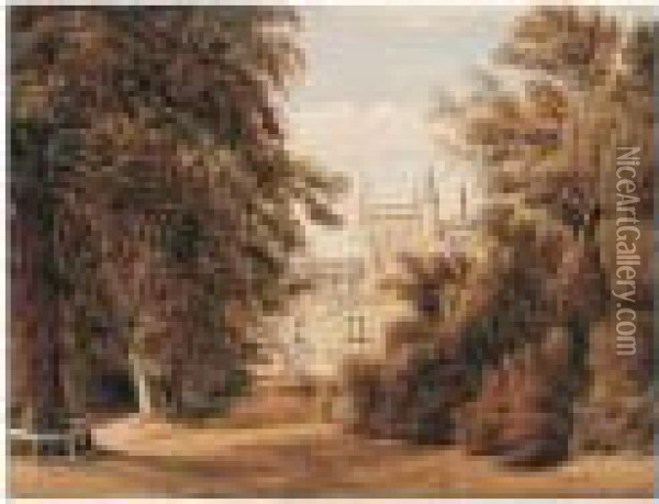 New College Garden, Oxford Oil Painting - William Turner