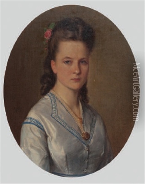 Bildnis Der Cacilie Louise Anna Lindt-ris Oil Painting - Johann Friedrich Dietler