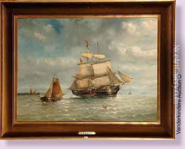 Marine Oil Painting - Achille La Motte