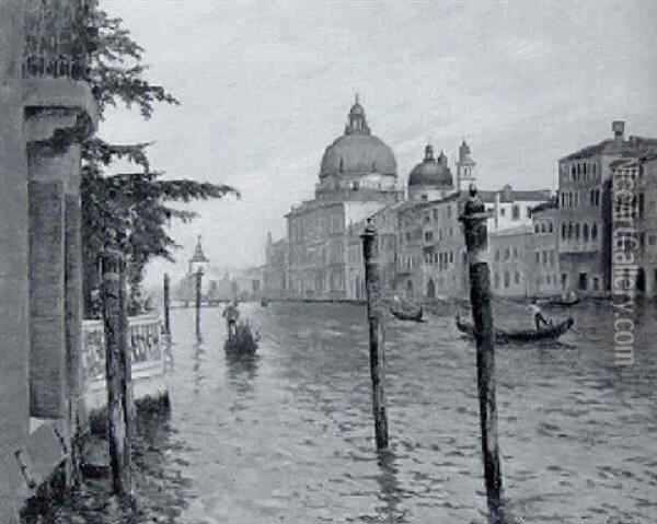 The Grand Canal, Venice Oil Painting - Joseph Felix Bouchor