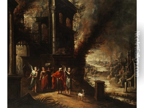 Der Untergang Von Sodom Und Gomorrha Oil Painting - Jan Christiansz Micker