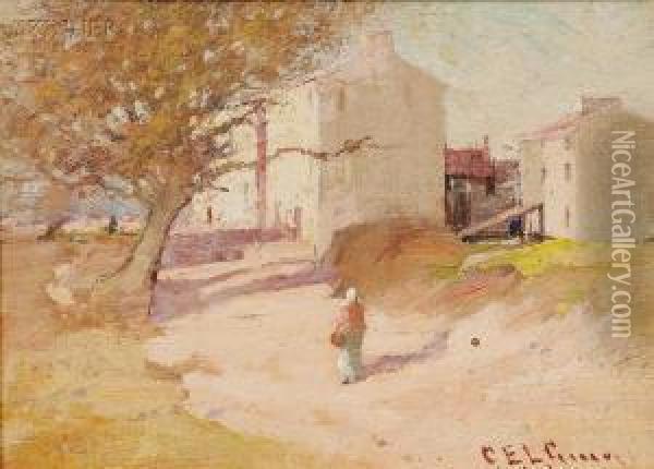Village Scene Oil Painting - Charles Edwin Lewis Green